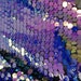 1 Yard Iridescent Purple&blue Sequin Fabric,18mm Sequins on Mesh ...