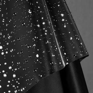 Faux cuir 3D, PU, motif perles d'eau extensible dans les 2 sens, tissu de veste doux, vêtements pantalons sacs en tricot de fond, fournitures de bricolage