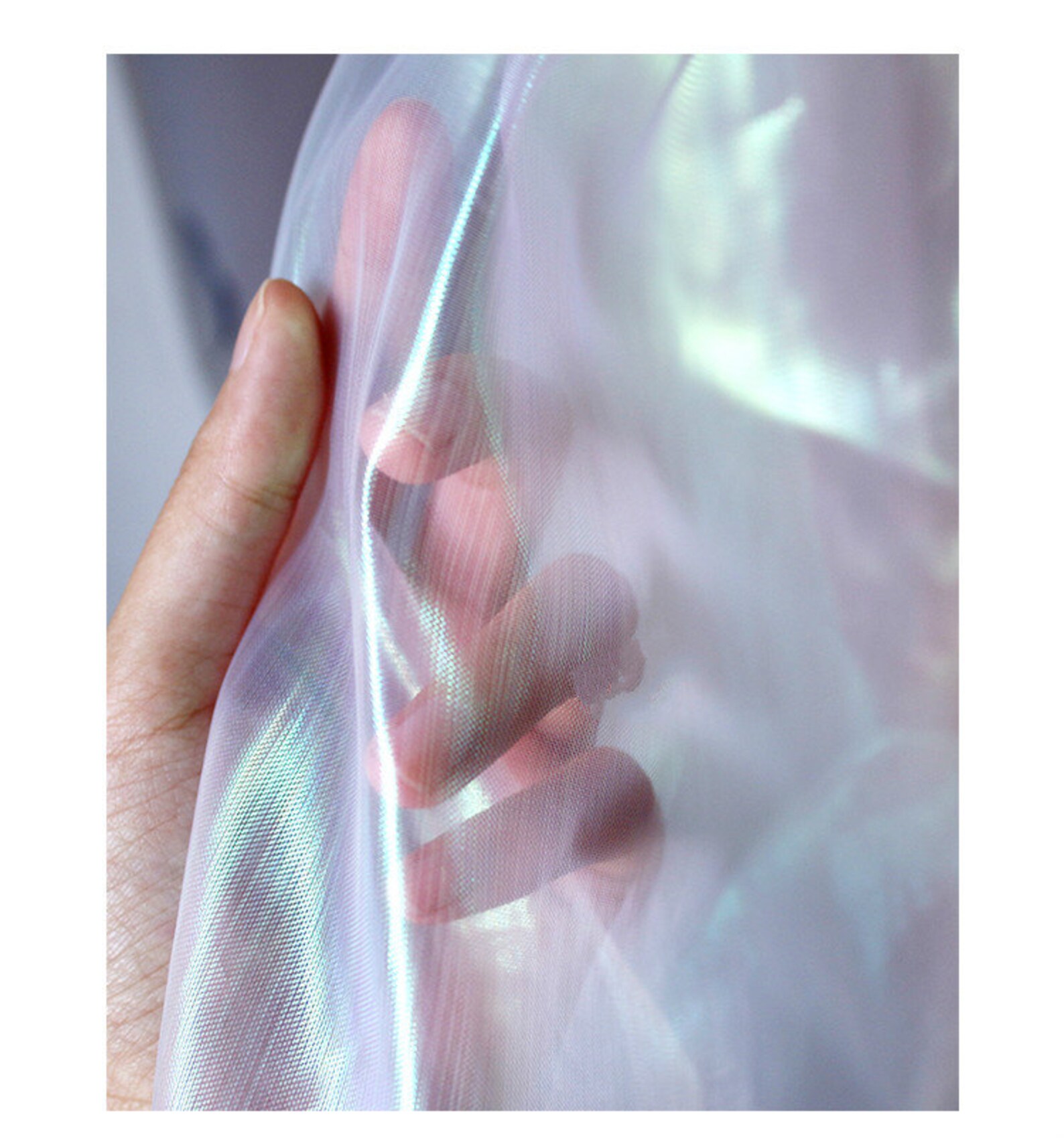 1 Yard Iridescent Holographic Gauze FabricMagic Organza Etsy