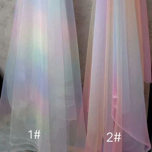 Großhandelspreis Regenbogen Tüllspitze Stoff, TuTu Dres.Soft glatt Tüll, Ombre Stoff, Party Decor, DIY Lieferungen, bunte Mädchen Kleid, Baby Kleid