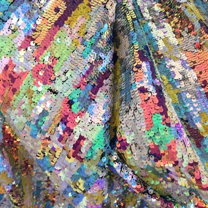 New Gorgeous1 Yard Multicolor Sequin Fabricmix-12 Colors - Etsy