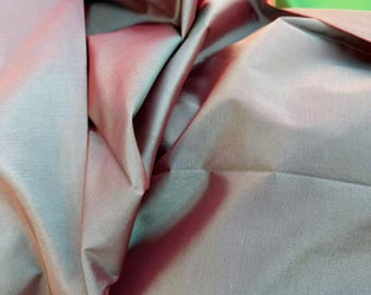 1Yard Iridescent Ombre Rusts Grey Satin Fabric,2Tone Gradient Color Stiff Yarn Polyester Fabric,Stage Costume Prom Party Toy Dress