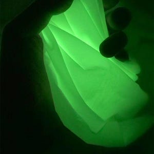 Reflective Fluorescent Fabric,Luminous Fabric,No Stretch Changing Color Creative Fabric,Waterproof Jacket Fabric