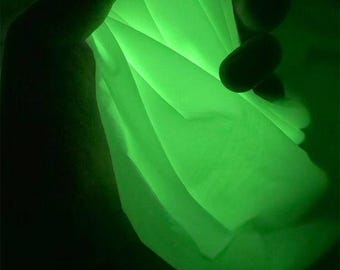 Reflective Fluorescent Fabric,Luminous Fabric,No Stretch Changing Color Creative Fabric,Waterproof Jacket Fabric