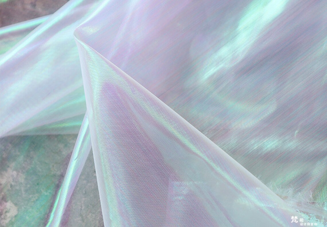 1 Yard Iridescent Holographic Gauze FabricMagic Organza Etsy