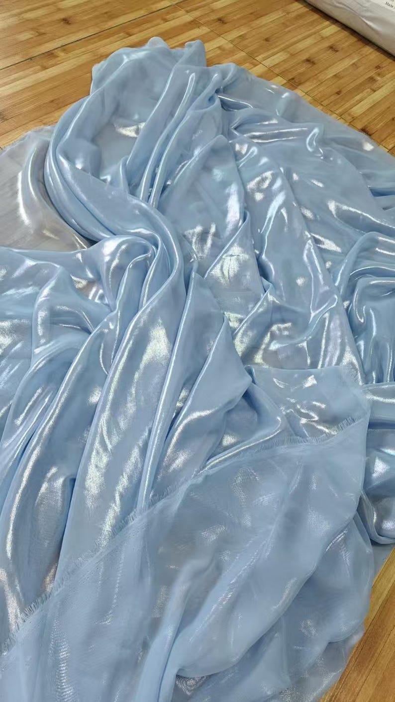 Water Light Pearlized Chiffon Fabric,soft Graceful Well Drop Gauze ...