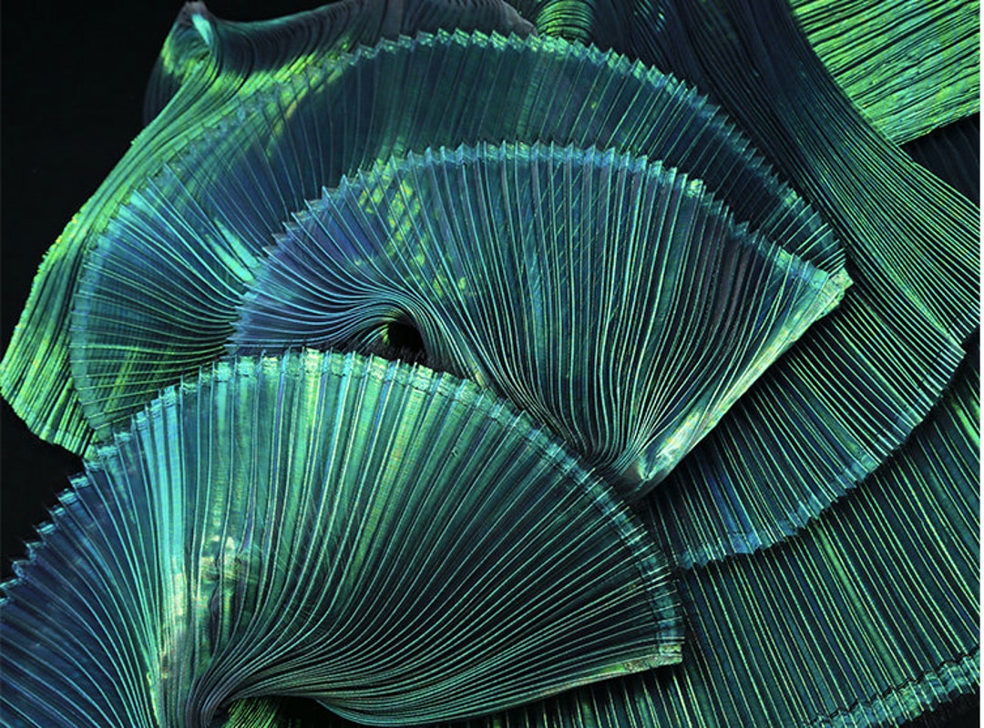 Pleated Crinkle Sheer Organza Fabric,mermaid Magic Mesh Fabric,ruff ...