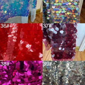 Tela de lentejuelas plateadas brillantes, tela de lentejuelas brillantes con gotas colgantes, tela de lentejuelas de sirena, fondo de lentejuelas, tela de espejo matelic imagen 5