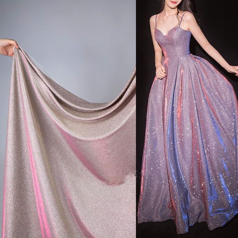 Gold Shiny Glitter Fabric,Stretch Shimmering Glitter Powder for Prom P –  uartcrafts