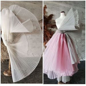 1Yard Pleated Organza Fabric,Mermaid Organza Fabric,Ruff Lace Fabric,Costume Fabric,Prom Dress Lace,Wholesale,Designer Fabric,Gowns Fabric