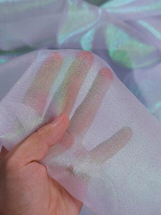 Tessuto Organza Iridescente PH PandaHall – 4 Metri X 1,5 Metri – Effetto Olografico Per Abiti E Decorazioni