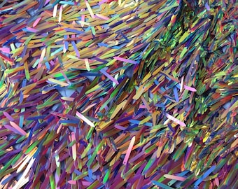 Nieuw!! 1 Yard Prachtige Eenhoorn Pailletten, Kleur Veranderen Magische Multicolor Pailletten Stof, Regenboog Iriserende Pailletten Stof, Rechthoek Pailletten Meah Stof