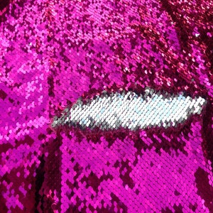 1 yard Flip up Sequin Fabric,Reversible Sequin Fabric,Two-tone Sequins on Satin Fabric Has no Stretch,2Tone Fip up Mermaid Sequin Fabric