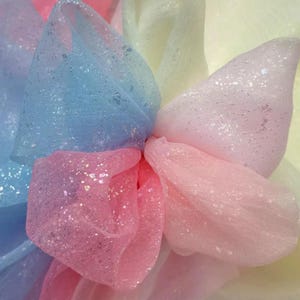Crinkle Sheer Organza Fabric with Print Point,Pleated Texture Gauze,Dance,Cosplay,Backdrop Fabric,Party Decor,Crush Holographic Fabric
