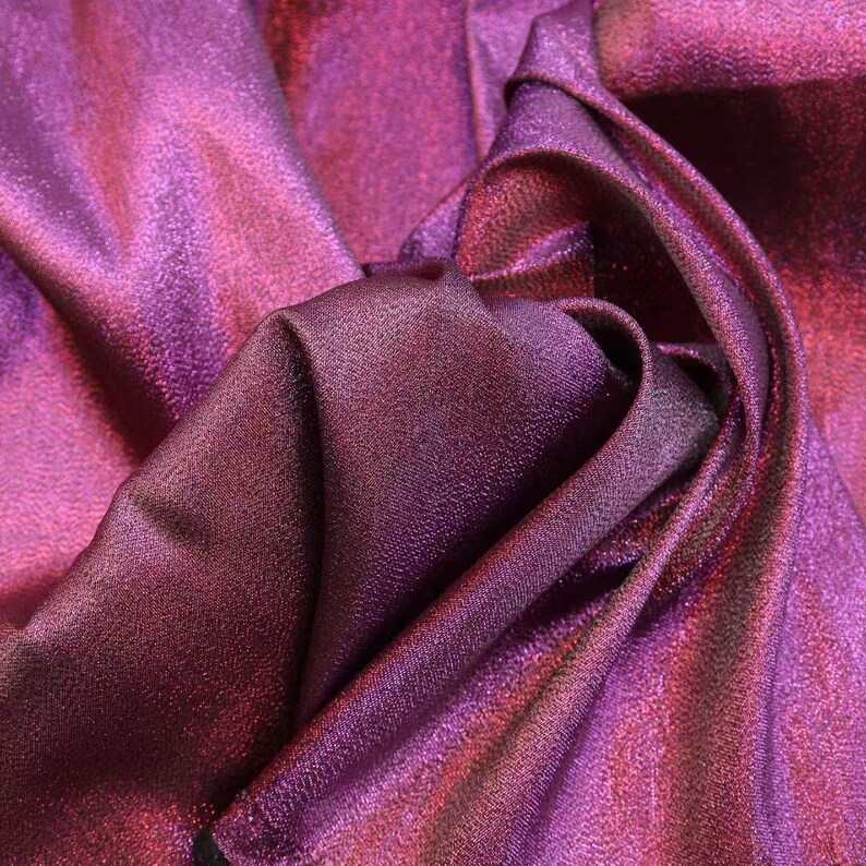 1 Yard Blue Silver 2Tone Jacquard Fabric,Holographic Prom Party Dress Fabric,Designer Fabric,Holloween Christmas Dress,Stage Costume Fabric image 17