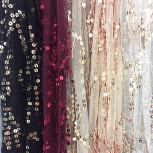1Yard Fringe Sequin Dress Fabric,3D Rose Gold Lace Fabric,Wedding Bridal Dress,French Lace Fabric,Gold Embroidery Lace Fabric,Prom Dress
