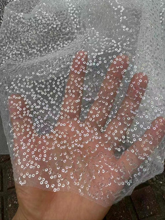 3mm Sparkly Round Sequin Fabric – Shiny – Polyester – By The Metre – Costume Craft