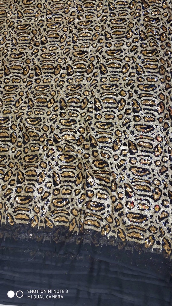 1 Yard Multicolor Leopard Print Sequin Lace Fabric,high Quality Embroidered Lace  Dress Fabric,sequin Mesh Fabric, Houte Couture Fabric -  Canada