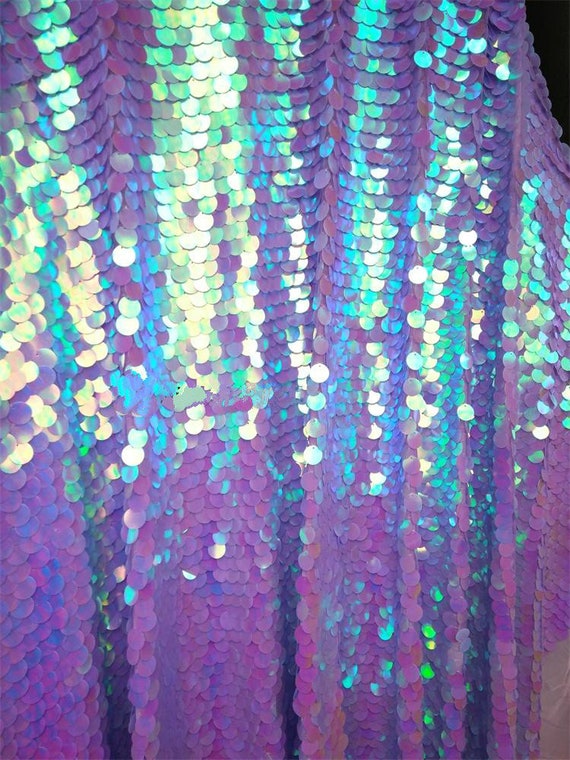 New1yard Iridescent Purple Sequin ...