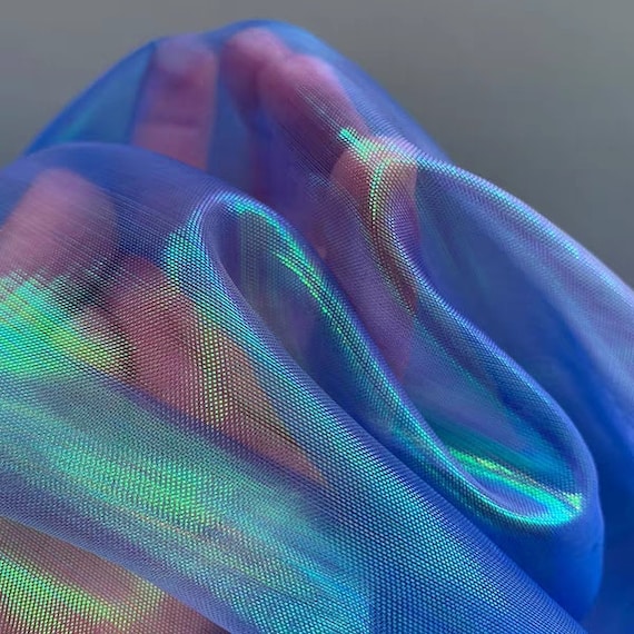 1 Yard Iridescent Holographic Gauze Fabric,magic Organza Fabric