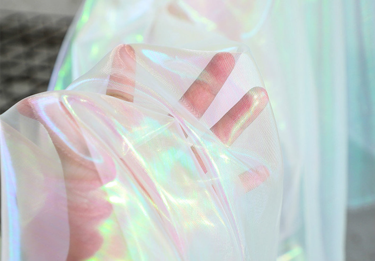 1 Yard Iridescent Holographic Gauze FabricMagic Organza Etsy