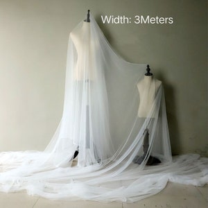 40 Meters White Tulle Net Mesh Fabric 58” Costumes Bridal Tutu Veiling  Wedding