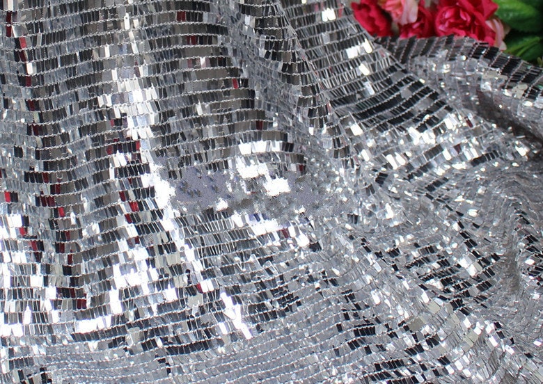 Rectangular Sequins Rectangle Sequin Fabric,3mmx9mm Rectangular Sequin on Mesh,prom Dress ...