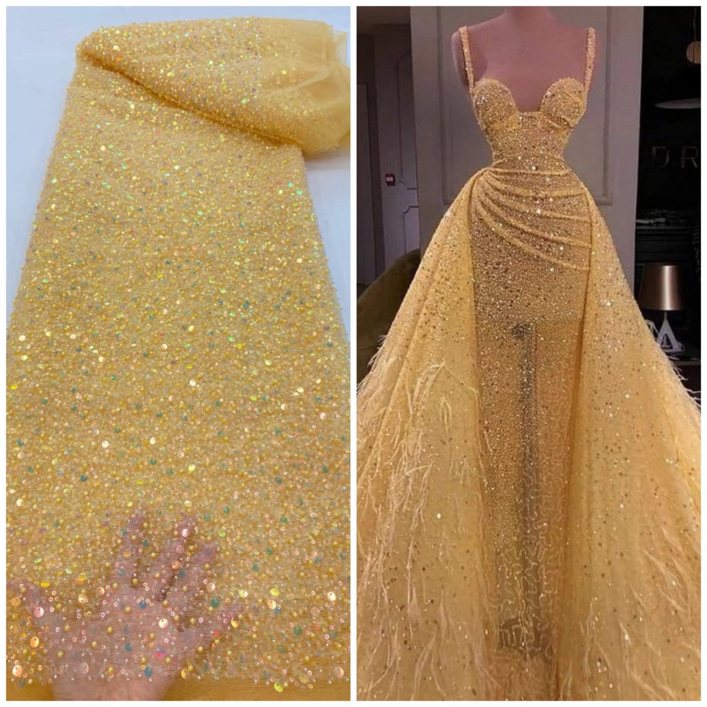 Bronzed Sequins Fabric Glitter Wedding Dress Headdress Spray Gold Diy  Clothing Creative Wedding Props High Gade A0077a - Fabric - AliExpress