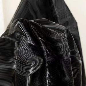 Simili cuir vagues 3D, similicuir PU, tissu pour veste, vêtements pantalons sacs chaussures simili cuir, accessoires de bricolage, tissu de créateur, 9 couleurs au choix