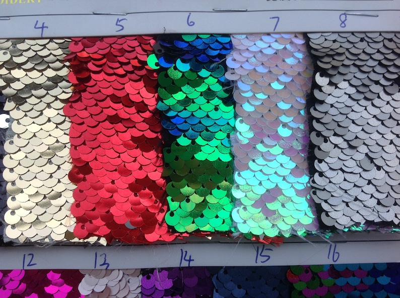 1 Yard Flip Sequin Fabric Reversible Sequin Fabrictwotone Etsy