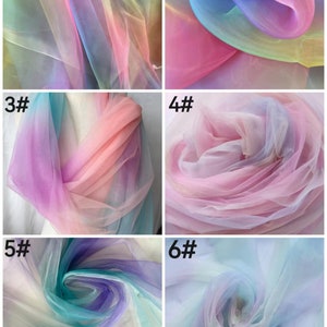 Rainbow Tulle Fabric,TuTu Dres.Soft Smooth Tulle,Colorful Mesh,Gradient Tulle,Wedding Decor,DIY Supplies,Colorful Girl Dress,Baby Dress