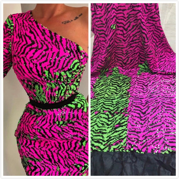 zebra sequin dress