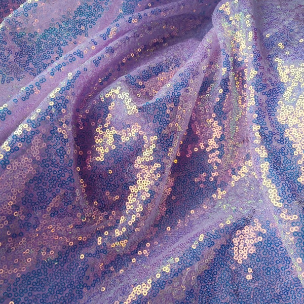 1Yard Iridescent Purple Sequin Fabric,Holographic Background,Glitter Sequin Fabric,Sequin Girl Dress,Prom Dress,DIY Supply,Party Decor