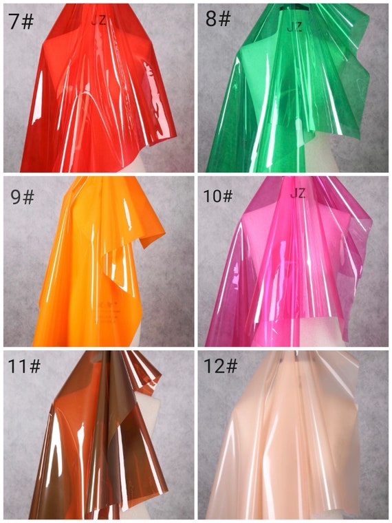 Nbeads 99×99cm Tissu Translucide, Tissu Transparent en TPU PVC