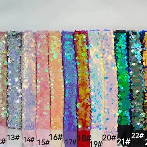 Tela de lentejuelas plateadas brillantes, tela de lentejuelas brillantes con gotas colgantes, tela de lentejuelas de sirena, fondo de lentejuelas, tela de espejo matelic imagen 3