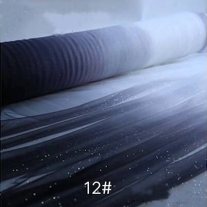 1 Yard Ombre Glittertylltyg, Glansigt Överfläckat Tyg, Marinblått Glittertylltyg För Klänning, Bakgrund, Festdekoration, Brudklänning, Paljettbalklänning