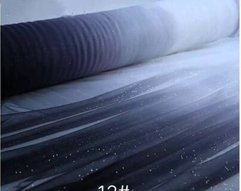 1 Yard Ombre Glitter Tüll Stoff,glänzender Overstain Stoff,Navy Glitzer Stoff für Kleid,Hintergrund,Party Deko,Brautkleid,Pailletten Abendkleid