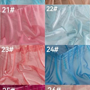 1Yard Iridescent Mesh Fabric,2Way Stretch Soft Smooth Mesh Fabric,Gradient Color Fabric,Background Fabric,Prom Dress,Wedding Dress,16Colors image 4