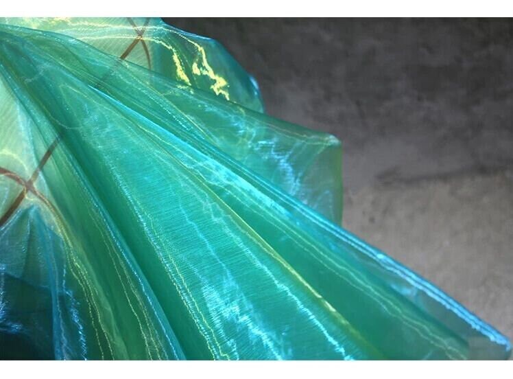 1yard Iridescent Holographic Gauze Fabricblue Green Magic - Etsy