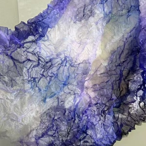 3D Rainbow Purple Blue Crinkle Organza Fabric,Magic Organza Fabric,Ruff Pleated Lace Fabric,Prom Party Dress Gowns,Crafts,DIY Decor Supplies