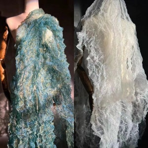 Crinkle White Organza Fabric,Magic Organza Fabric,Ruff Lace Fabric,Bridal Dress,Wedding,Gowns,Crafts, Events Decor Supplies