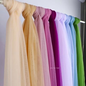 1Yard Tulle Fabric,Mesh Fabric,Wedding Dress Netting Tulle Fabric for Veils,Doll Dress,Gowns,Birthday Dress,Tutu Dress,Party Decor,36 Colors