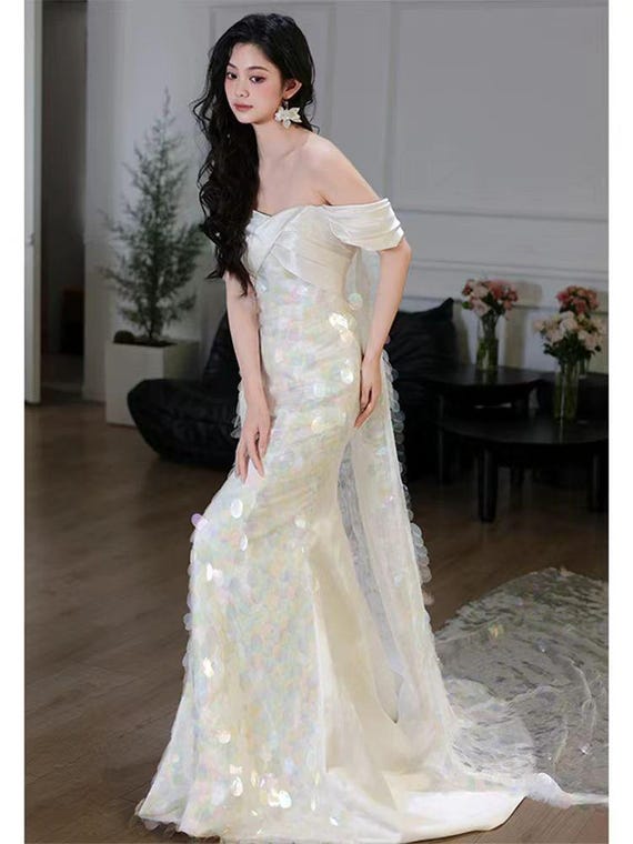 chinese dress ladies MAREN Beaded Couture Tulle Mermaid Prom & Formal Dress main image 0
