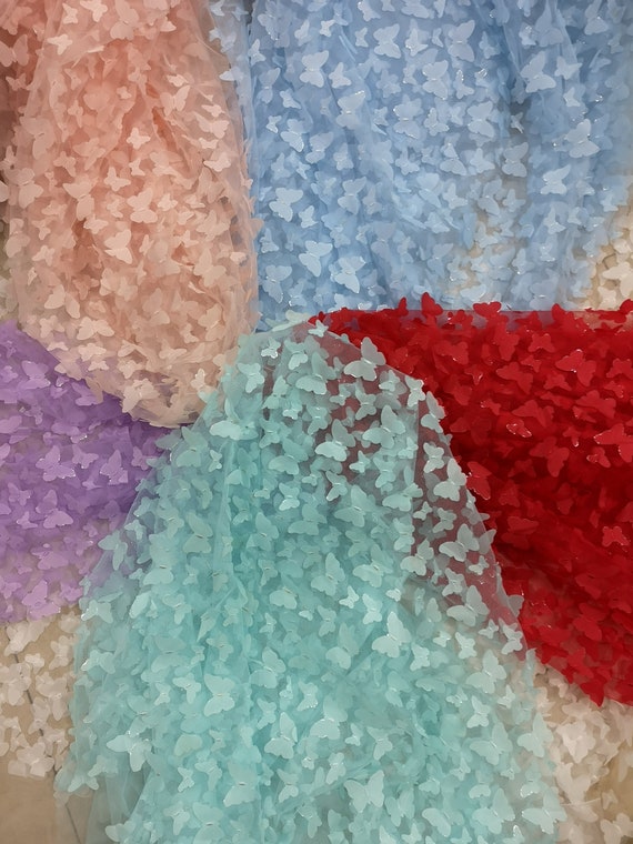 Wholesale Price!!1yard 3D Butterfly Tulle Fabric,butterfly Wholesale Price!!1yard 3D Butterfly Tulle Fabric,butterfly