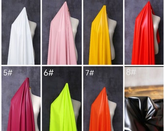 Tela de cuero artificial elástico en 4 direcciones, color mate, 1 yarda, ideal para disfraces, ropa informal, chaquetas, teatro y manualidades. 13 colores.