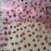 1Yard Sequin Little Strawberry Lace Fabric,Embroidery Sequin Fabric,Spring Flower Lace Dress,Bridal Wedding Dress Fabric by the Yard 