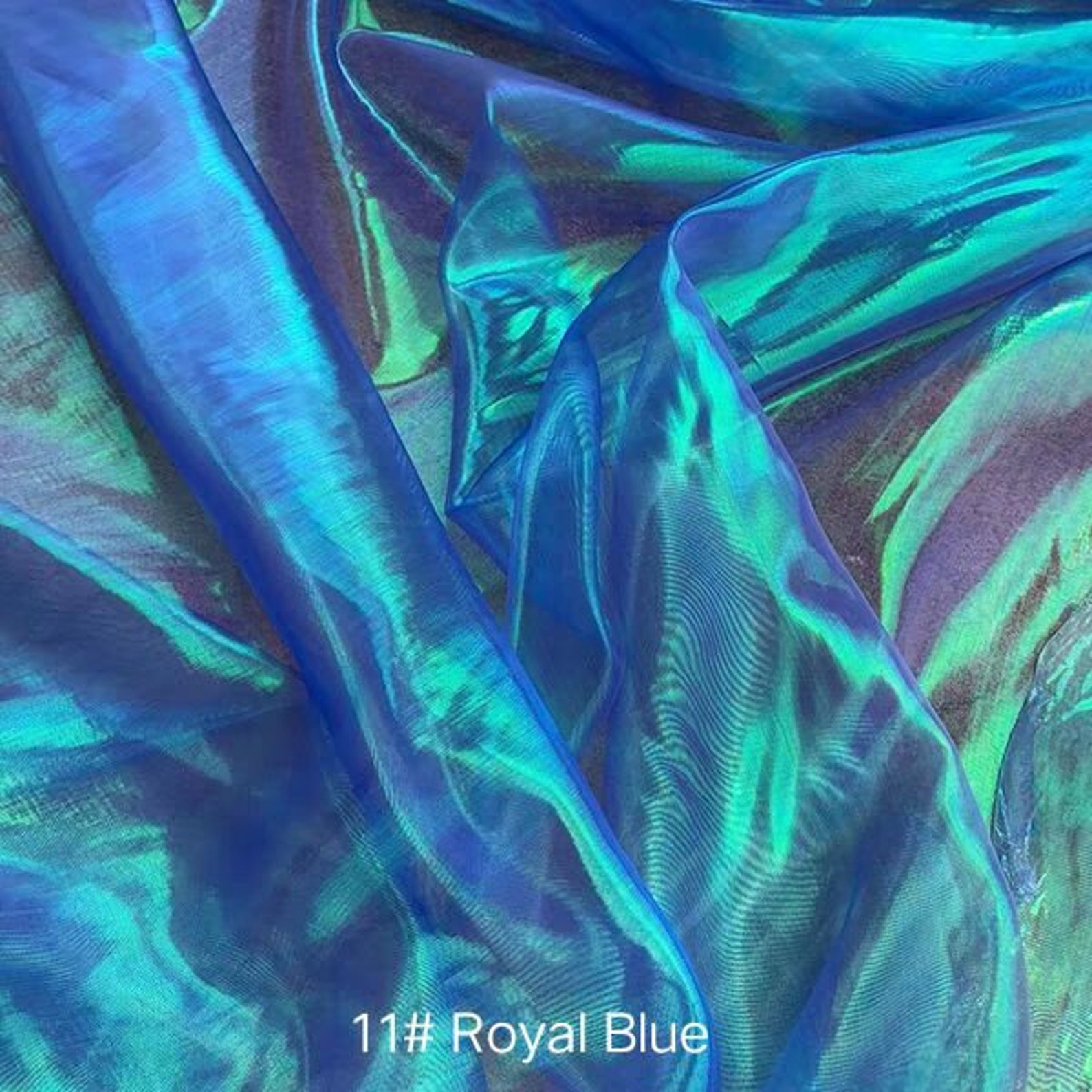 1 Yard Iridescent Holographic Gauze Fabricmagic Organza Etsy