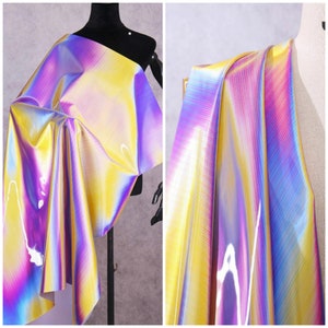 Half Yard Rainbow TPU Fabric,Soft Iridescent TPU,Casual Wear,Jackets,Iridescent TPU,Theater,Crafts,HandBag Fabric,Rainbow Sequin Fabric