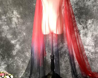 Schwarz Weiß Overstain Tüll Stoff,Ombre Weicher, Glatter Spitze Stoff,Gradient Mesh,Spitzenkleid,Hintergrundstoff,Brautkleid,Navy Abendkleid