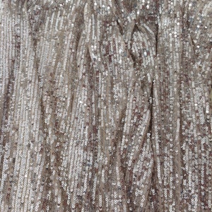 1 Yard High Quality 4Way Stretch Sequin Fabric,Soft Stripe Shiny Sequin Lace Fabric,Embroidery Sequin forProm Dress,Party Dress,Bridal Dress